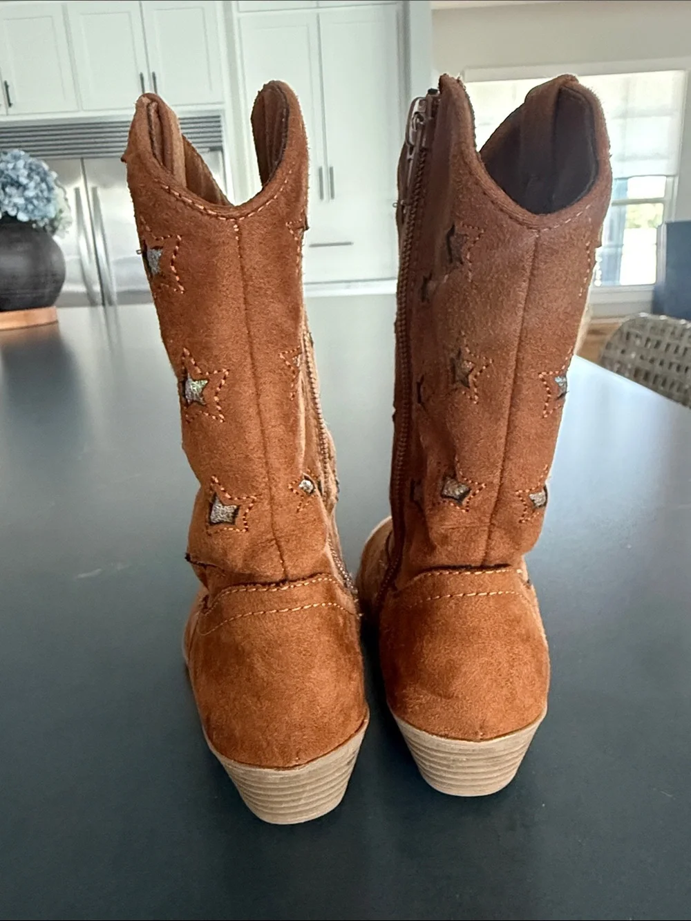Tucker + Tate Toddler Cowboy Boots Tan/Brown Star Western Boots Size 10C